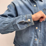 Camicia cropped in denim - Ofelia 224101JC9566102 DENIM OFELIA 