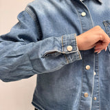 Camicia cropped in denim - Ofelia 224101JC9566102 DENIM OFELIA 
