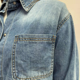 Camicia cropped in denim - Ofelia 224101JC9566102 DENIM OFELIA 
