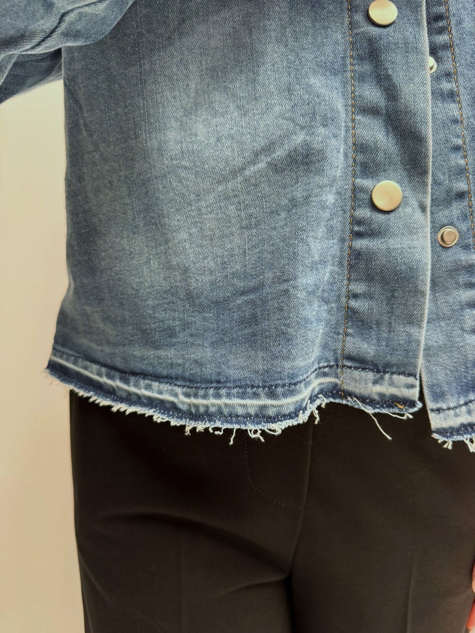 Camicia cropped in denim - Ofelia 224101JC9566102 DENIM OFELIA 