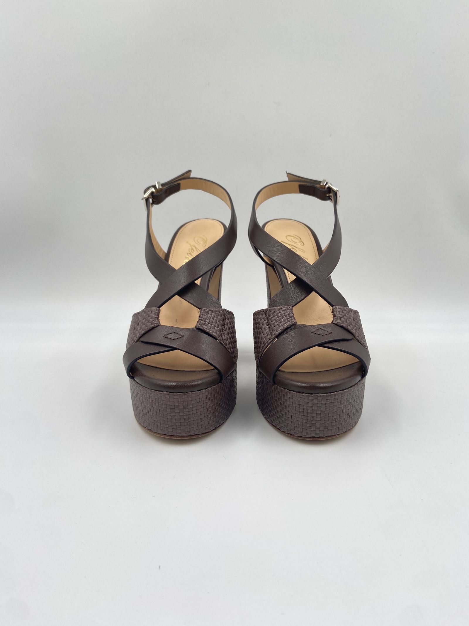 Sandalo con plateau - Ofelia 3101 MORO OFELIA 