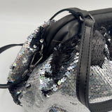 Borsa hobo paillettes argento nero - Ofelia AR027P ARGENTO OFELIA 