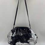 Borsa hobo paillettes argento nero - Ofelia AR027P ARGENTO OFELIA 