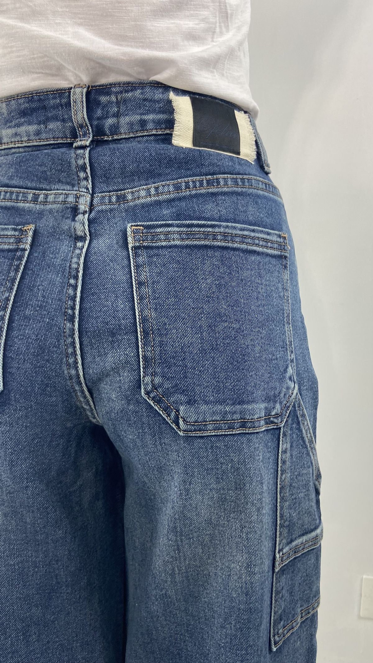 Jeans wide leg con tascone - Ofelia LAF244 DENIM OFELIA 
