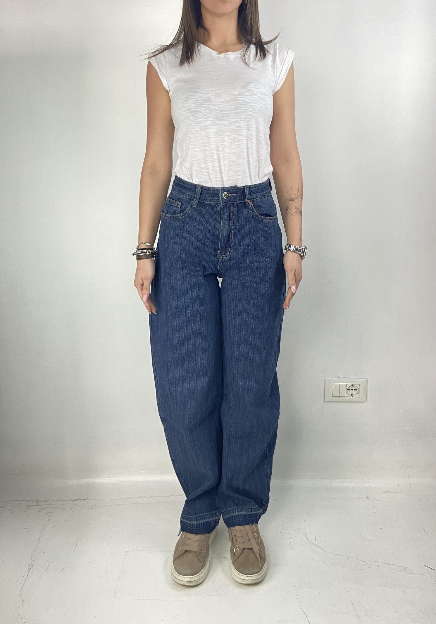 Jeans wide leg vita alta - Ofelia LAF292 DENIMSCURO OFELIA 