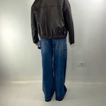 Giubbotto bomber in pelle P105 MORO OFELIA 