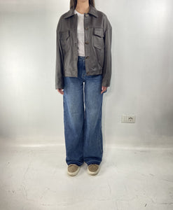 Giubbotto bomber in pelle