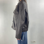 Giubbotto bomber in pelle P105 MORO OFELIA 