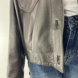 Giubbotto bomber in pelle P105 MORO OFELIA 