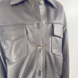 Giubbotto bomber in pelle P105 MORO OFELIA 