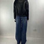 Giubbotto bomber in pelle P105 NERO OFELIA 