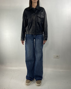 Giubbotto bomber in pelle