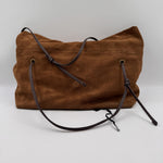 Borsa pieghevole in camoscio - Ofelia AZ208C CASTAGNA OFELIA 