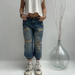 Bermuda lungo destroyed - Ofelia LAF284 DENIM OFELIA 