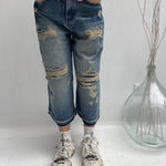 Bermuda lungo destroyed - Ofelia LAF284 DENIM OFELIA 