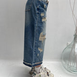 Bermuda lungo destroyed - Ofelia LAF284 DENIM OFELIA 