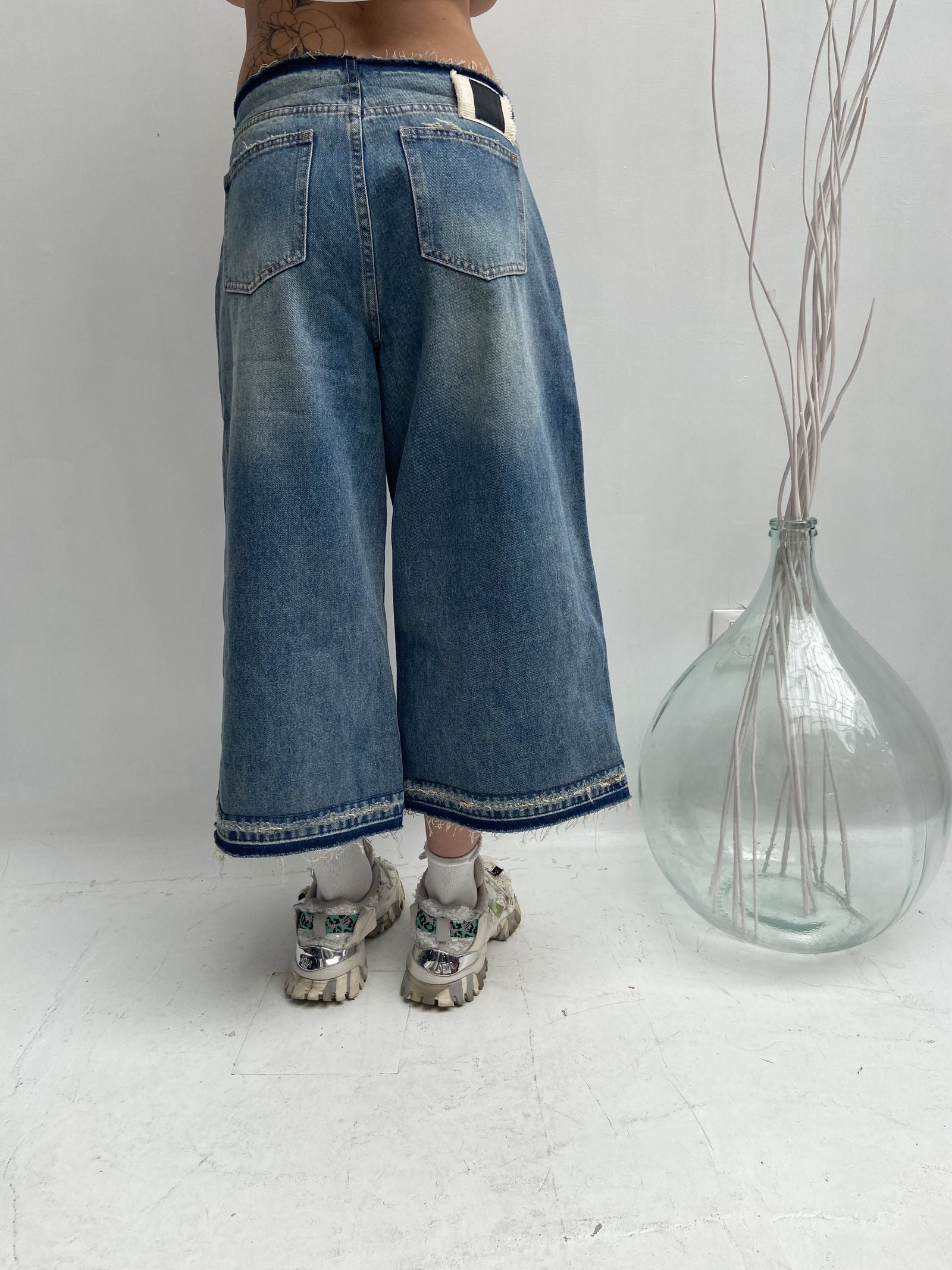 Bermuda lungo destroyed - Ofelia LAF284 DENIM OFELIA 