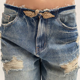 Bermuda lungo destroyed - Ofelia LAF284 DENIM OFELIA 