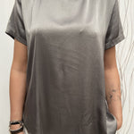 T- shirt girocollo satinata - Ofelia MS2003 GRIGIO OFELIA 