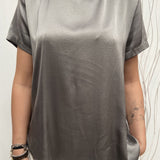 T- shirt girocollo satinata - Ofelia MS2003 GRIGIO OFELIA 