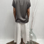 T- shirt girocollo satinata - Ofelia MS2003 GRIGIO OFELIA 