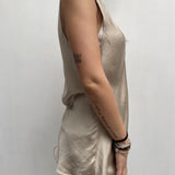Top satinato scollo profondo - Ofelia MS2007 BEIGE OFELIA 