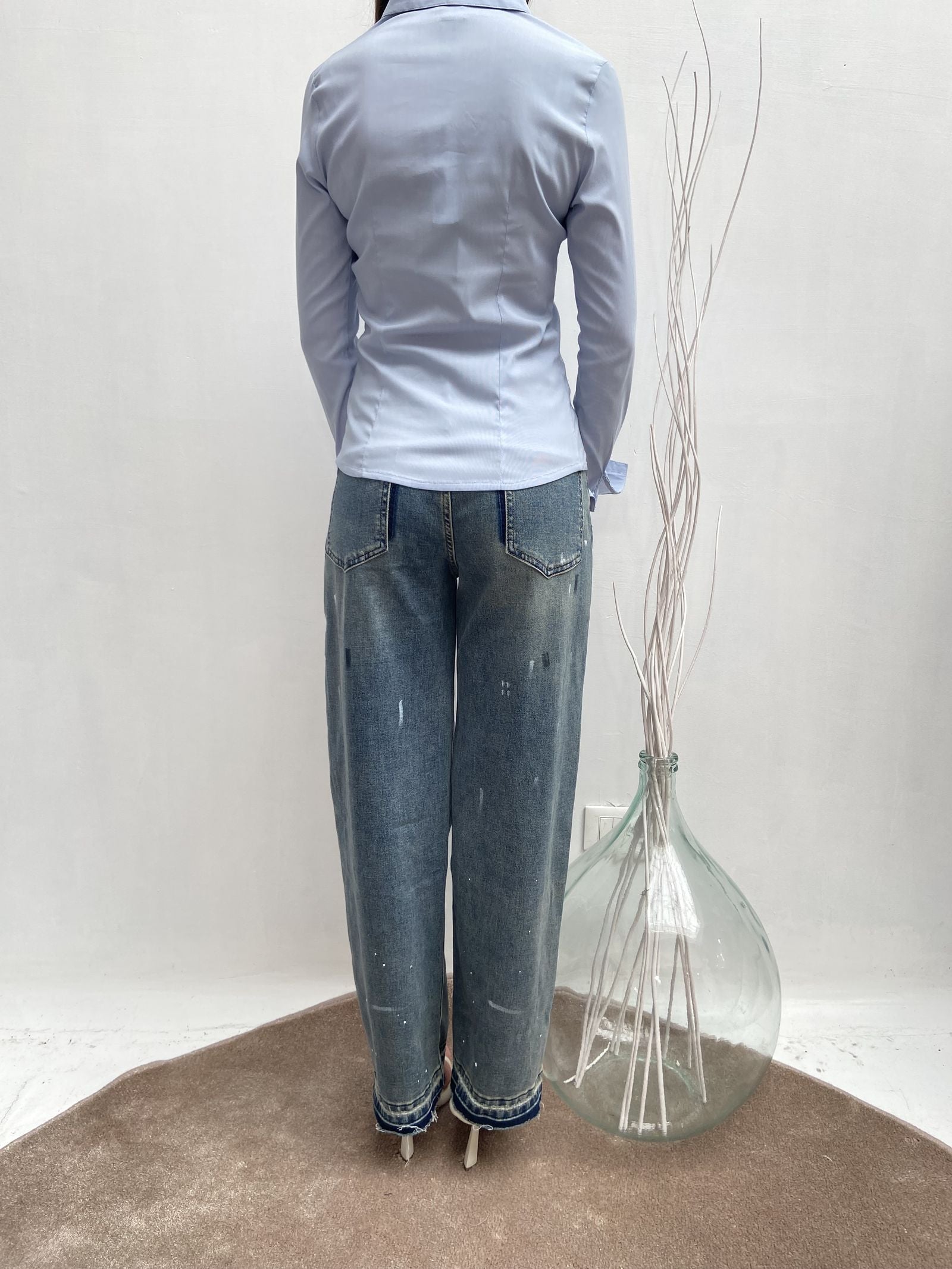 Camicia elasticizzata - Ofelia PARIGI AZZURRO OFELIA 