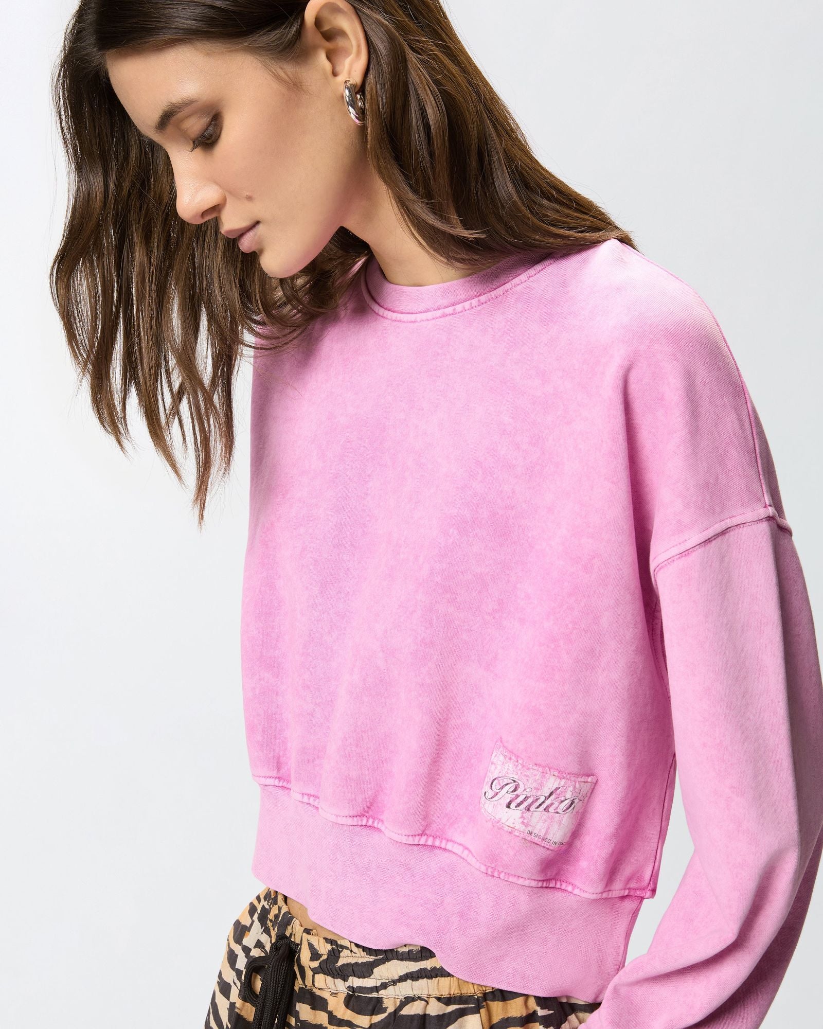 Felpa cropped girocollo - Pinko 106341A33M Q48 PINKO 