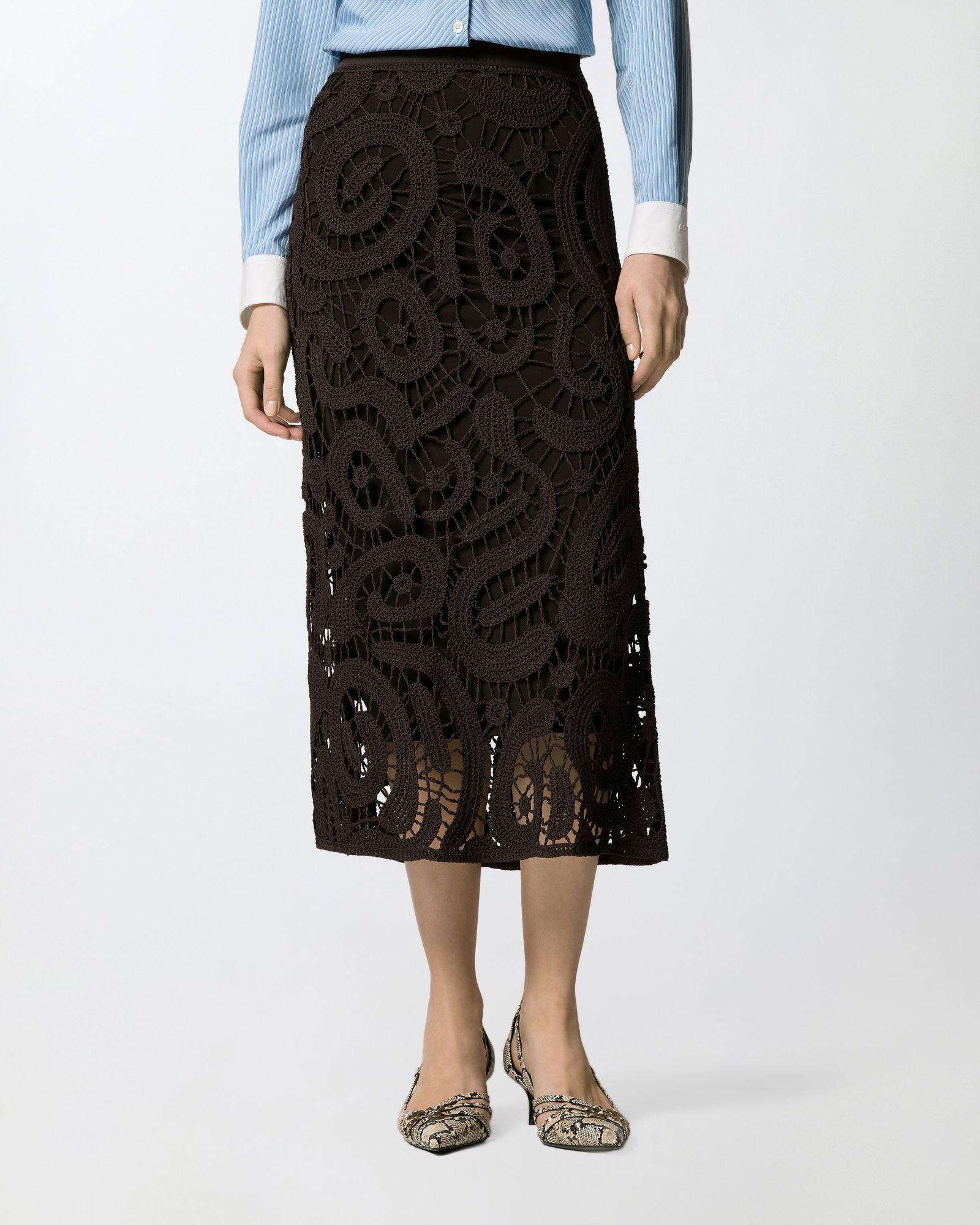 Gonna midi crochet geometrico - Pinko 106353A354 M05 PINKO 
