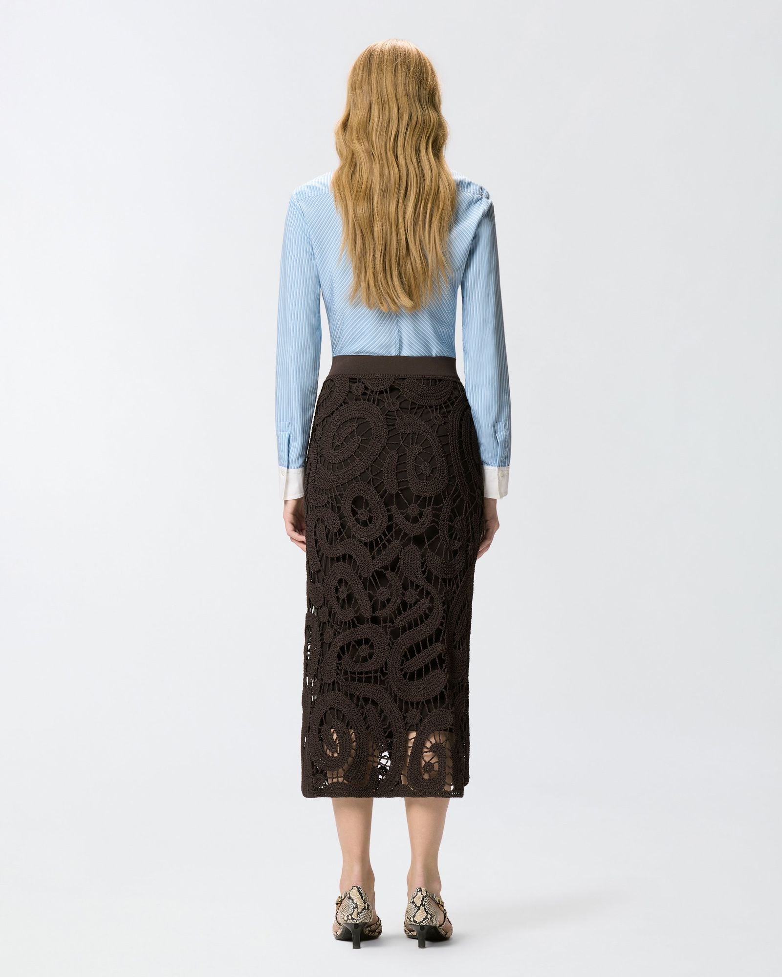 Gonna midi crochet geometrico - Pinko 106353A354 M05 PINKO 