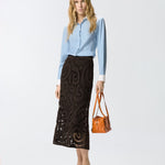 Gonna midi crochet geometrico - Pinko 106353A354 M05 PINKO 