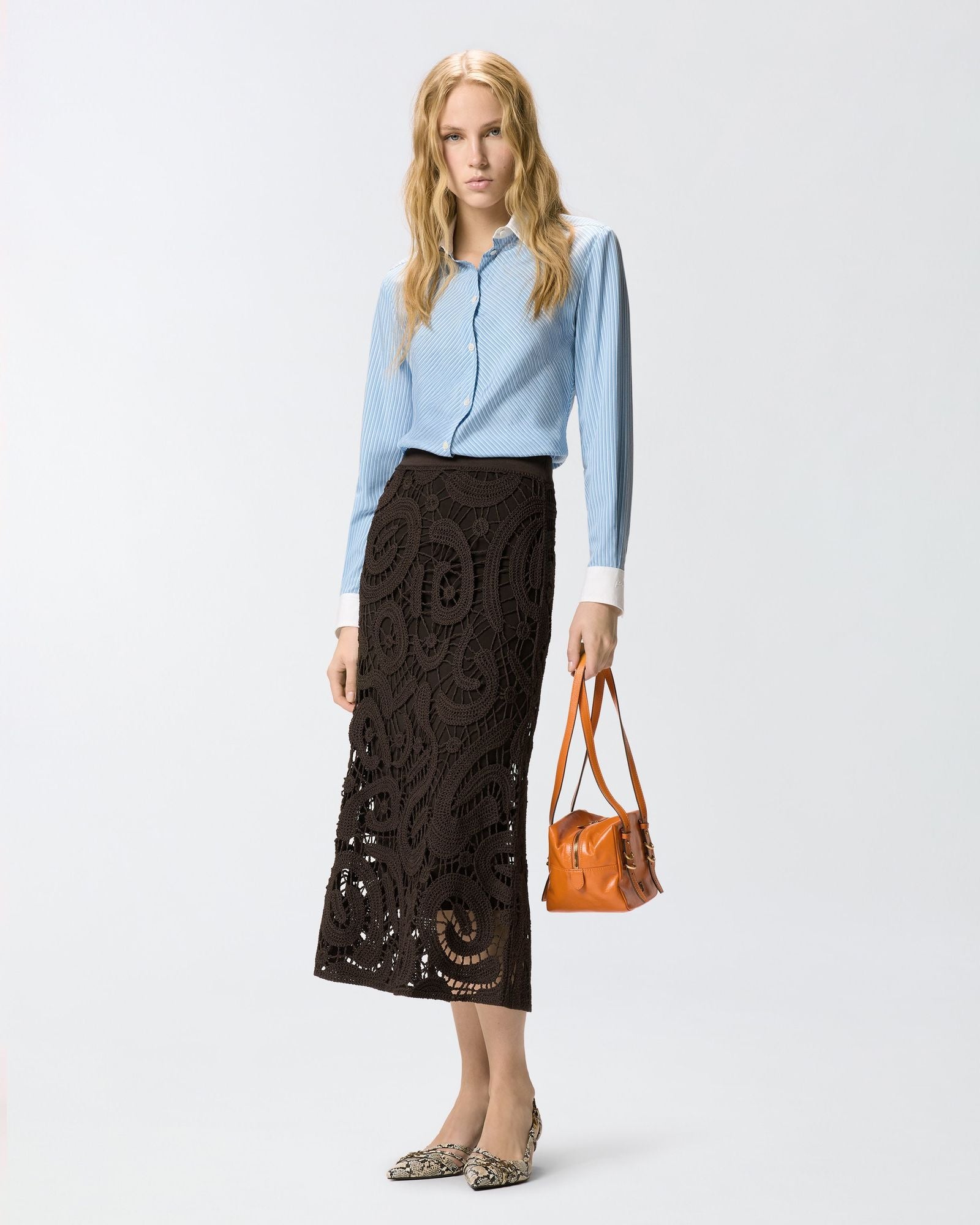 Gonna midi crochet geometrico - Pinko 106353A354 M05 PINKO 
