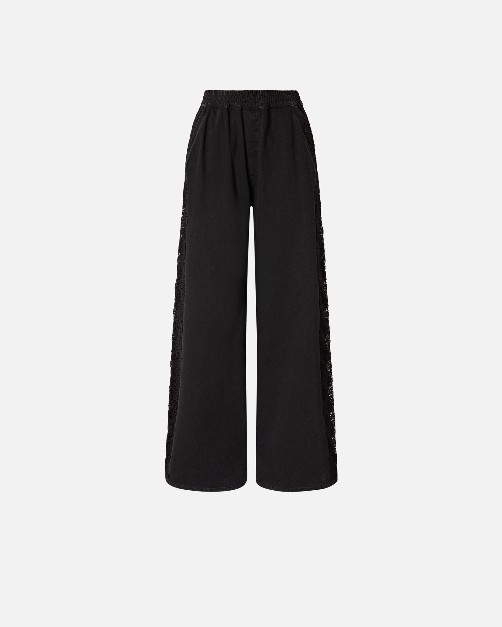 Pantaloni con banda laterale in pizzo - Pinko 106422A33U Z99 PINKO 
