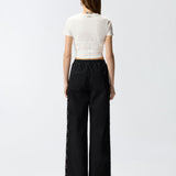 Pantaloni con banda laterale in pizzo - Pinko 106422A33U Z99 PINKO 