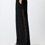 Pantaloni con banda laterale in pizzo - Pinko 106422A33U Z99 PINKO 