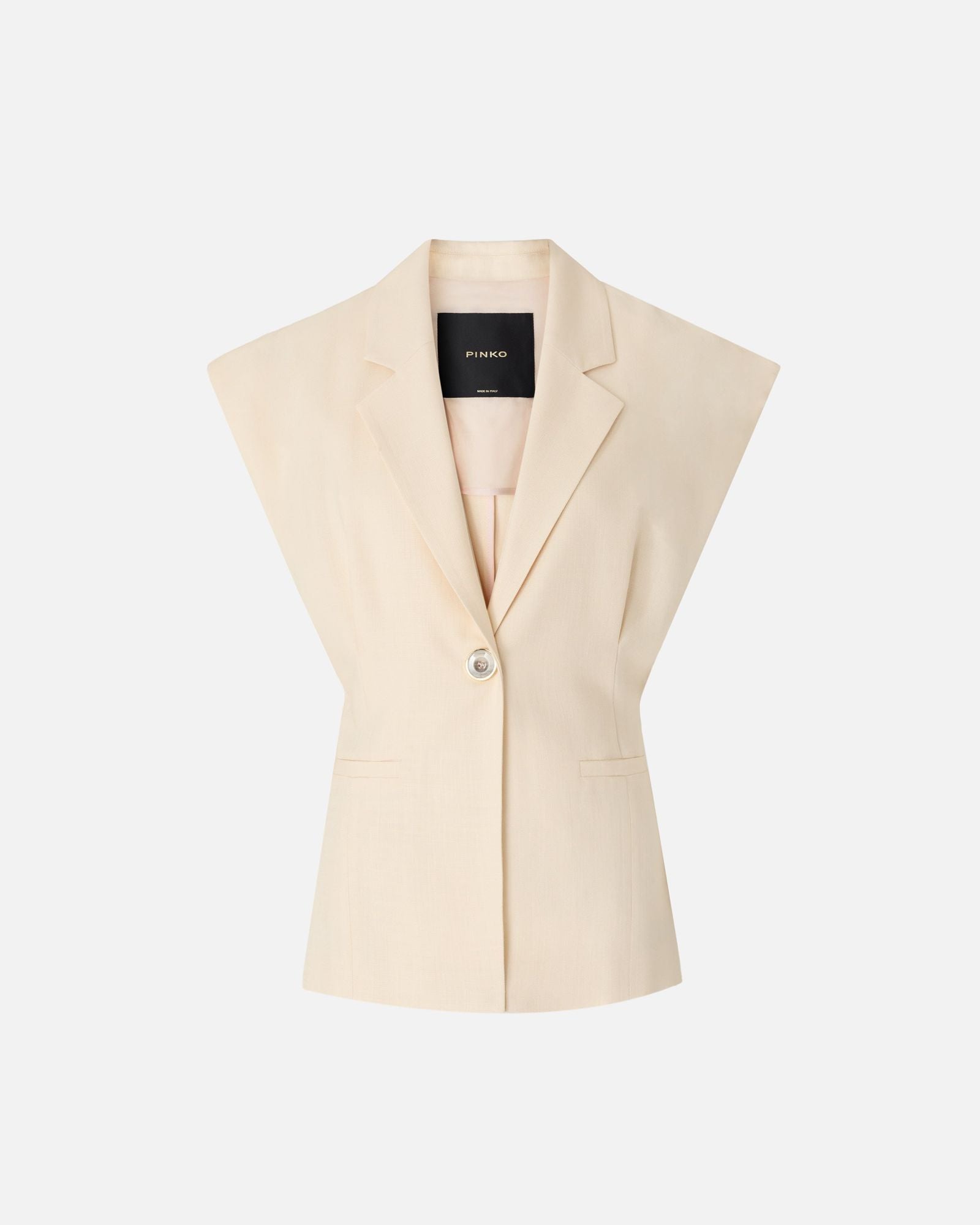 Giacca smanicata effetto rustico - Pinko 106509A2W6 C00 PINKO 