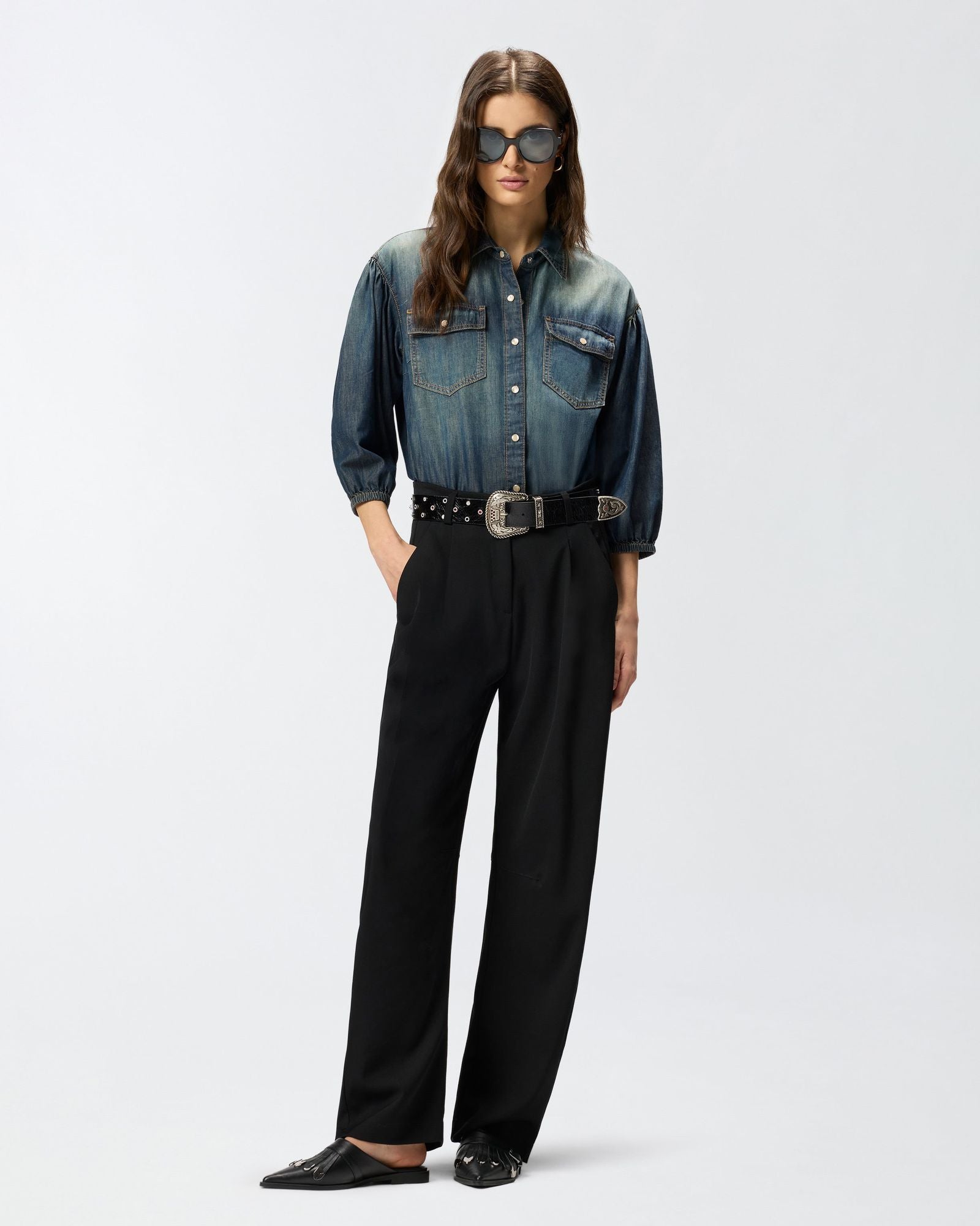 Camicia con maniche a palloncino - Pinko 106596A37K PJC PINKO 