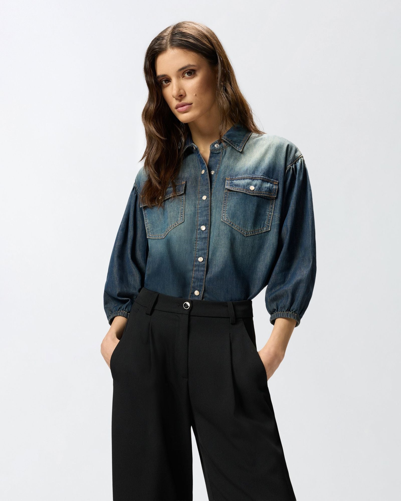 Camicia con maniche a palloncino - Pinko 106596A37K PJC PINKO 