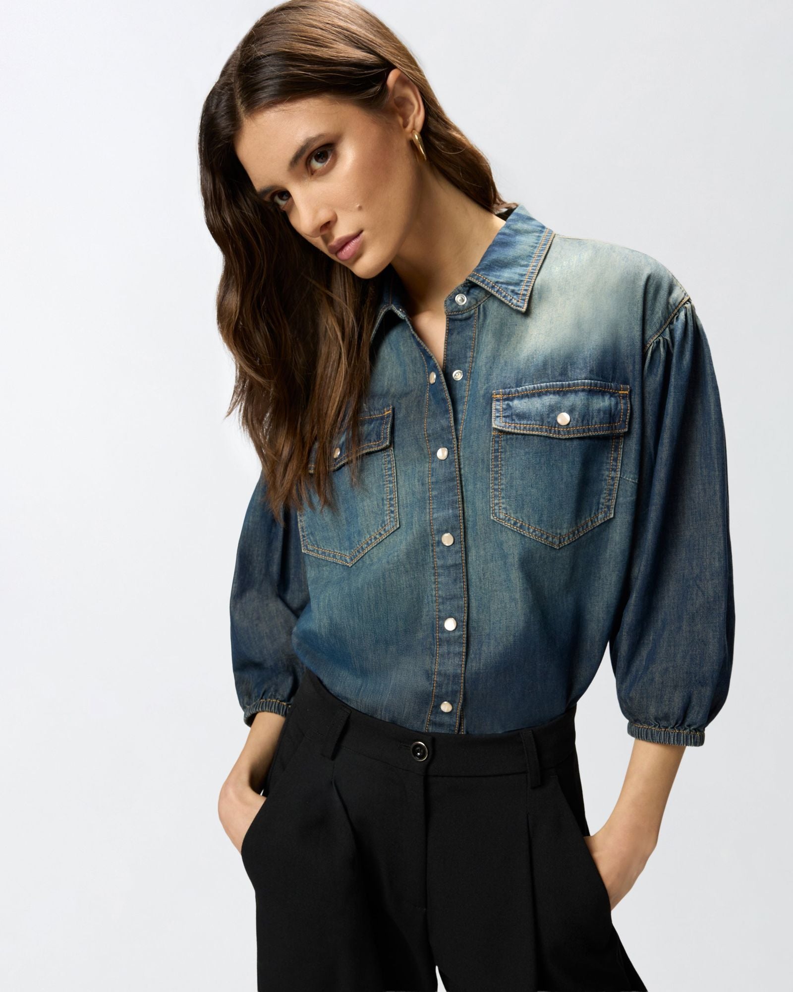 Camicia con maniche a palloncino - Pinko 106596A37K PJC PINKO 