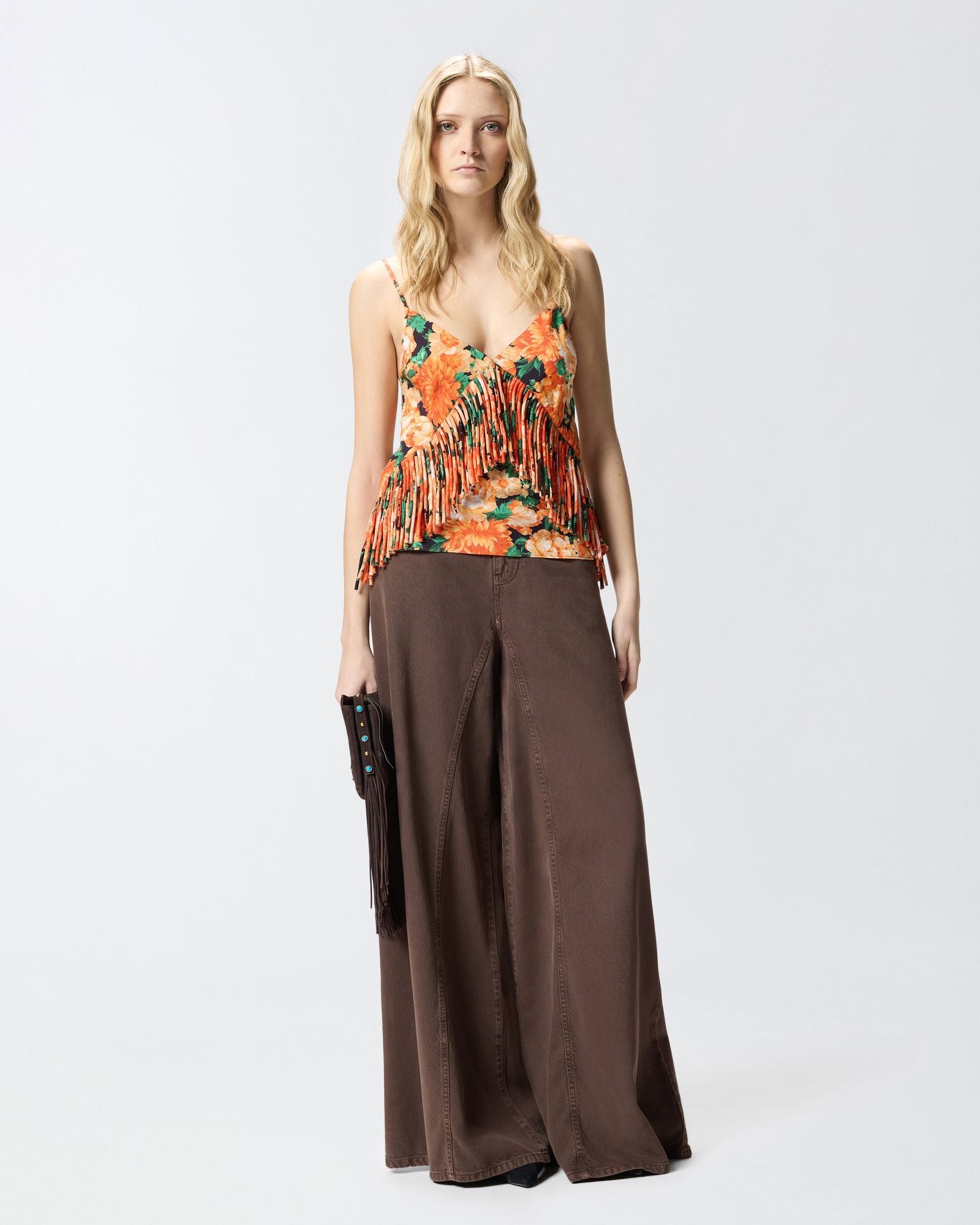 Top canetta stampa e frange - Pinko 106823A3AO AS4 PINKO 