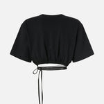 T-shirt cropped con laccio - Pinko 106907A3AR Z99 PINKO 