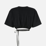 T-shirt cropped con laccio - Pinko 106907A3AR Z99 PINKO 