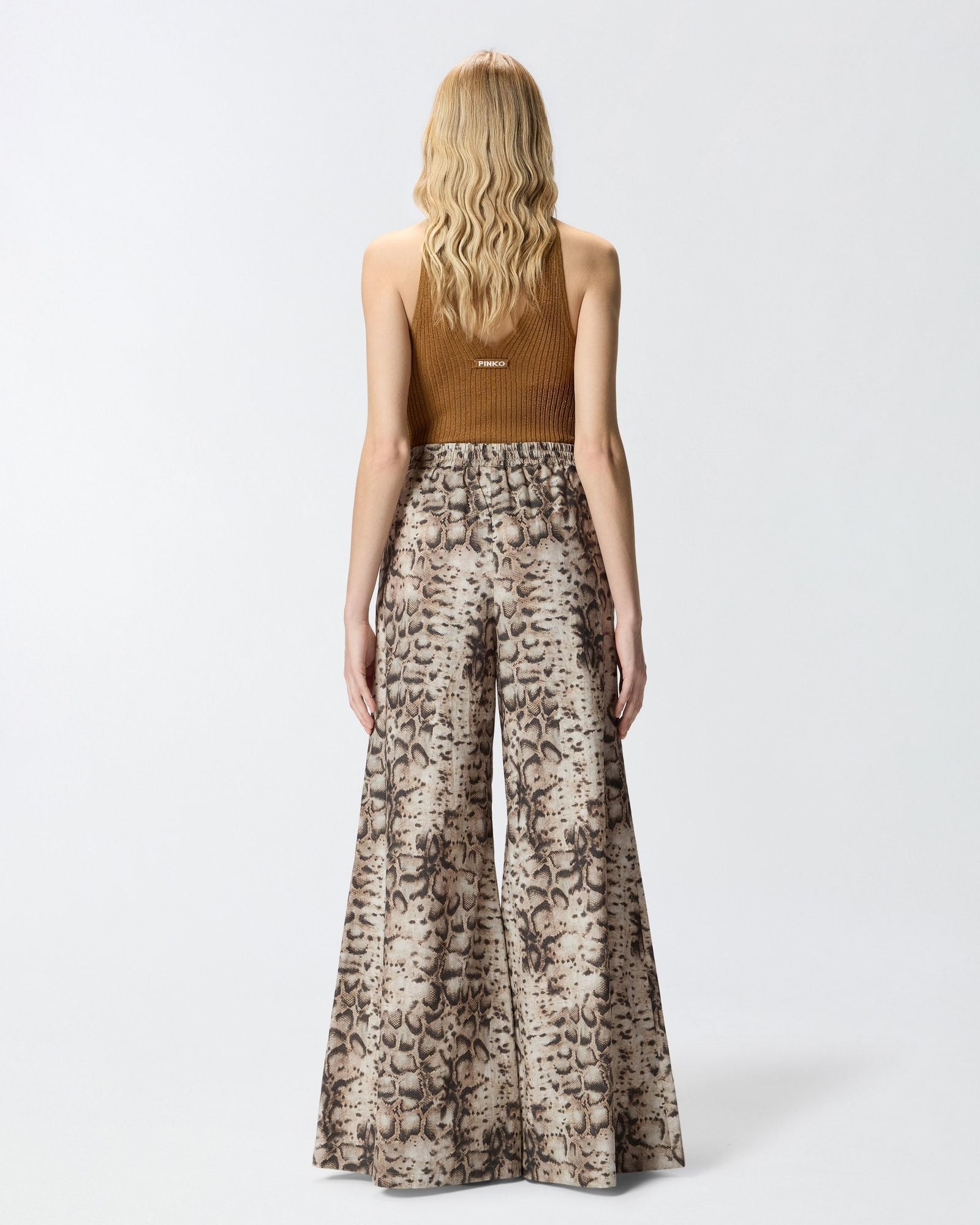 Pantalone ampio con stampa snake - Pinko 106963A3B1 CZ9 PINKO 