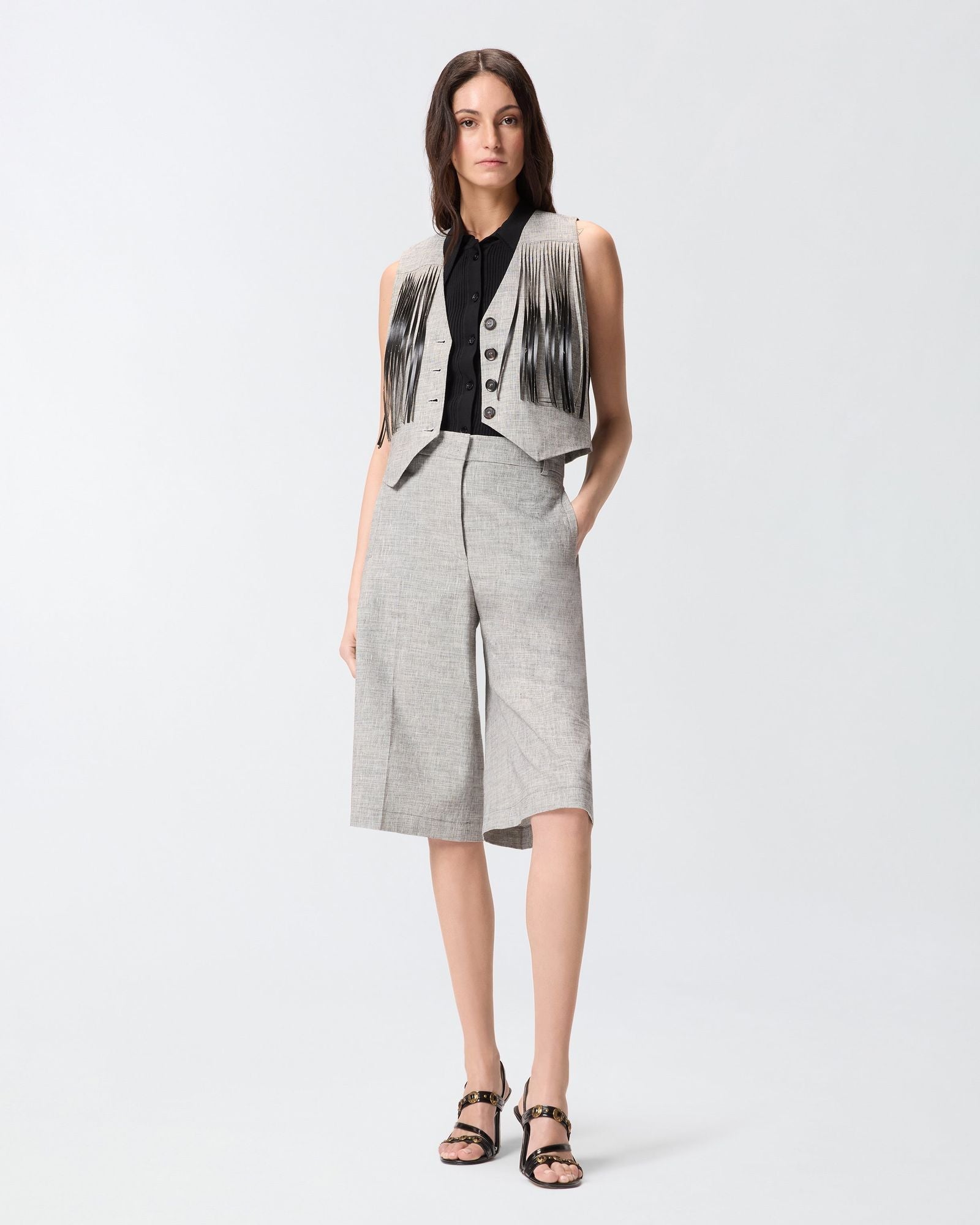Gilet con frange - Pinko 106965A3AS ZZ2 PINKO 