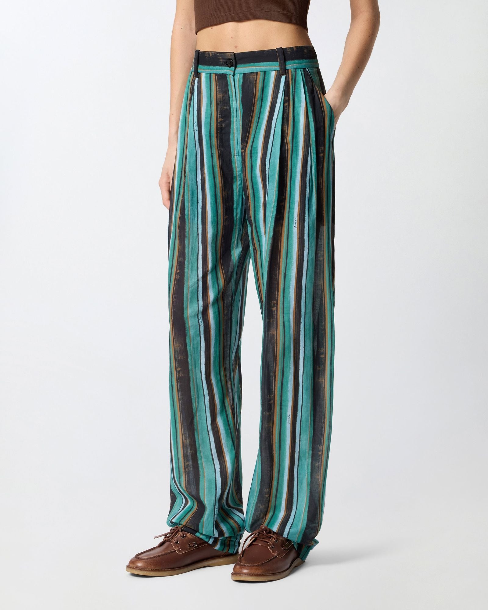 Pantalone Cuneo mussola stampa - Pinko 106992A3CH SD3 PINKO 