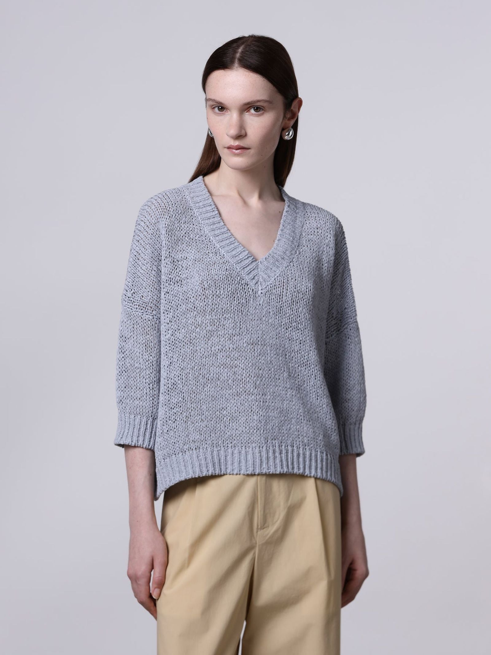 Maglia scollo a V boxy - Roberto Collina 261FXA41022 88 ROBERTO COLLINA 