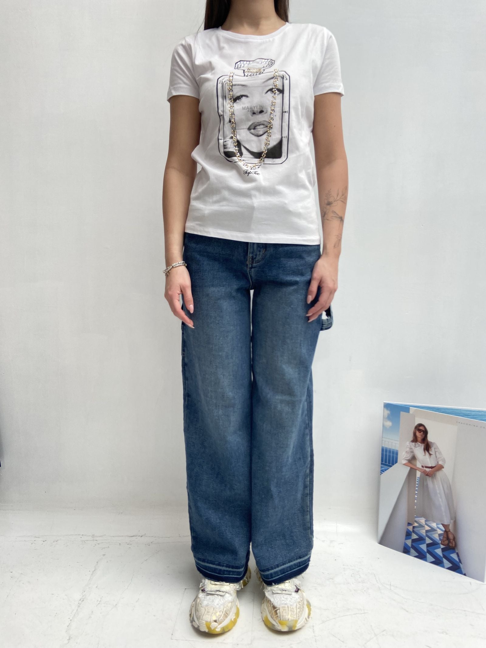 T-shirt girocollo Marilyn - TopTee TP518 BIANCO TOP-TEE 