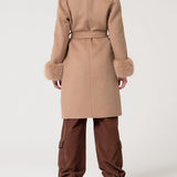 Cappotto regular lungo in lana