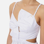 Abito in popeline con fiocco AB84152E2 100 ELISABETTA FRANCHI 
