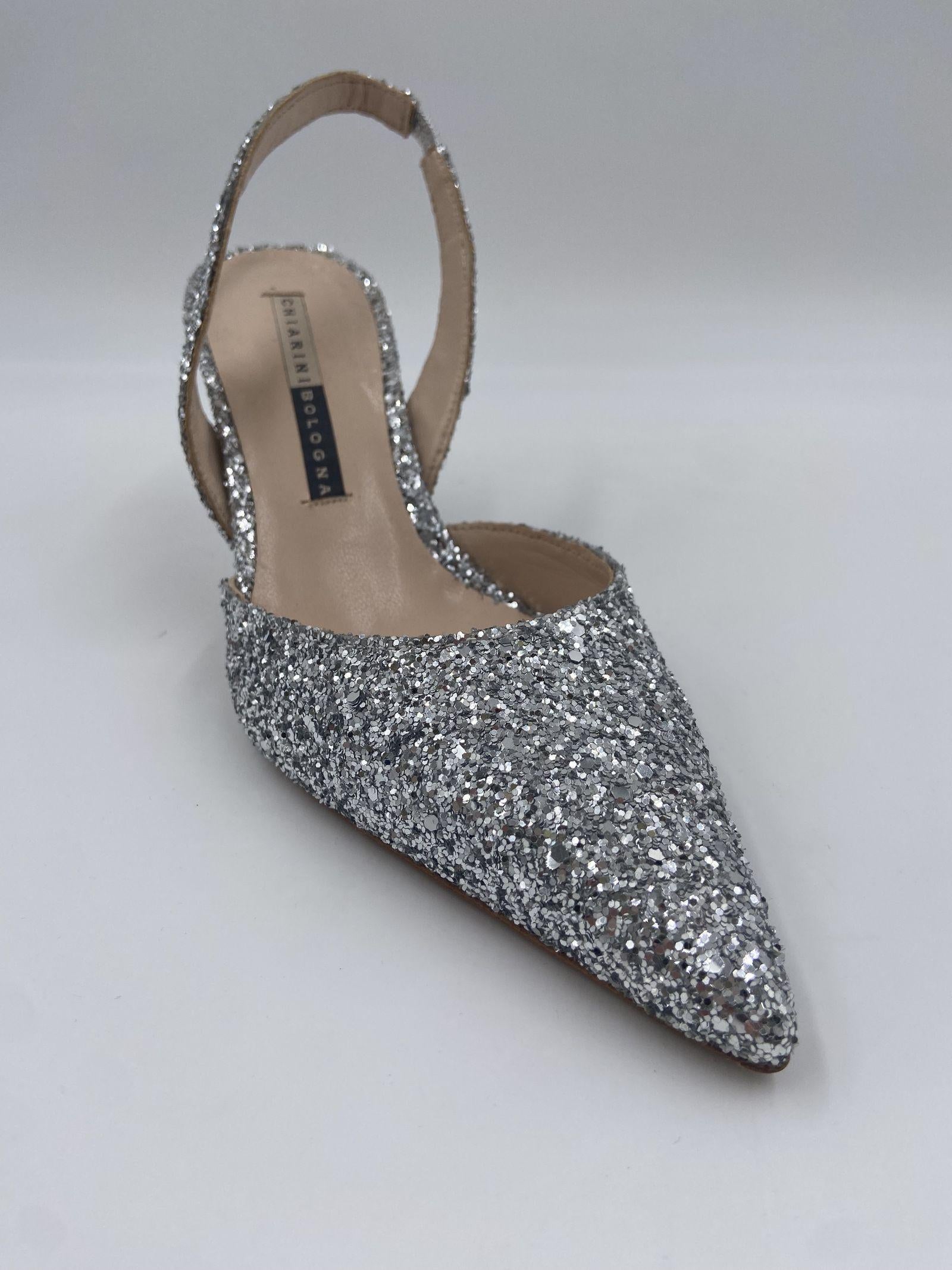 Slingback con mini pietre argento 1176 ARGENTO CHIARINI 